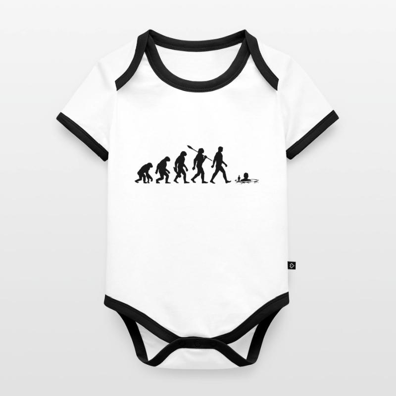 Evolution - Eisbader - Winterbaden - Eisbaden Baby Bio-Kurzarm-Kontrastbody