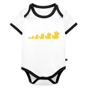 Small carnard - Organic Baby Contrasting Bodysuit - white/black  - Front