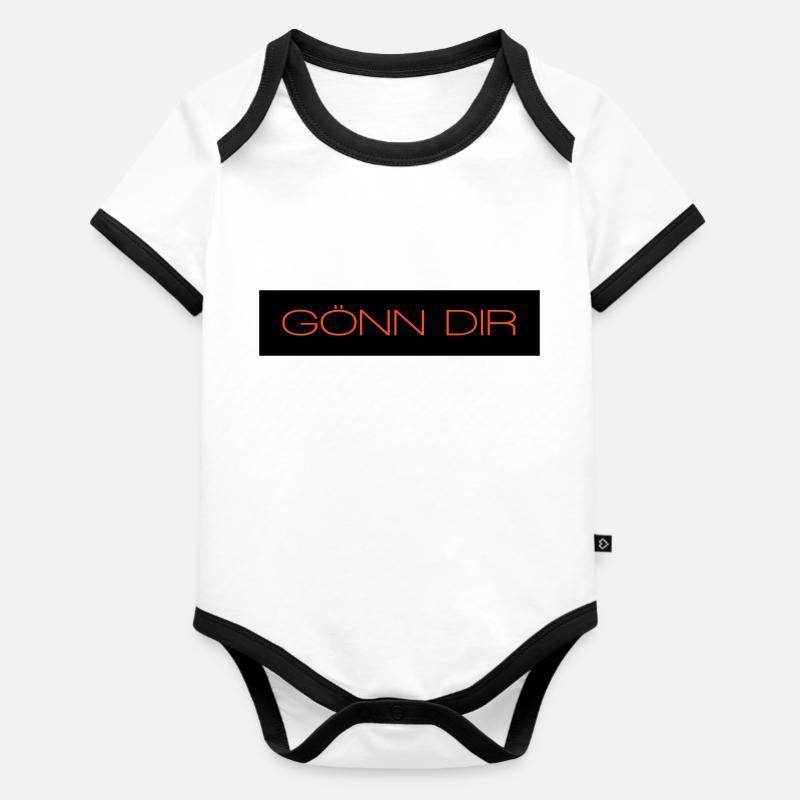 Goenn dir - 2 couleurs - Body Bébé bio contrasté manches courtes - blanc/noir