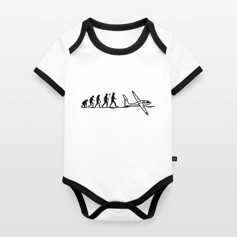 evolution glider glider flying glider pilot Organic Baby Contrasting Bodysuit