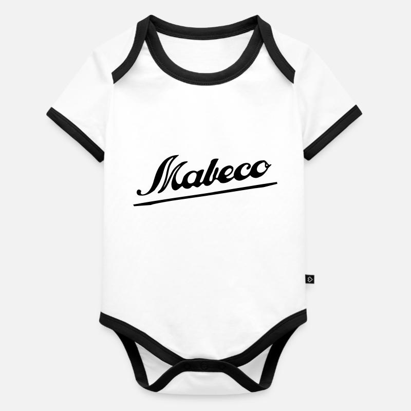 Logo Mabeco - Body Bébé bio contrasté manches courtes - blanc/noir