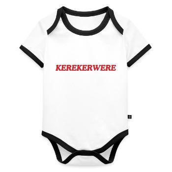 KEREKERWERE | T-Shirt de Flandre occidentale - Body Bébé bio contrasté manches courtes - blanc/noir  - Devant