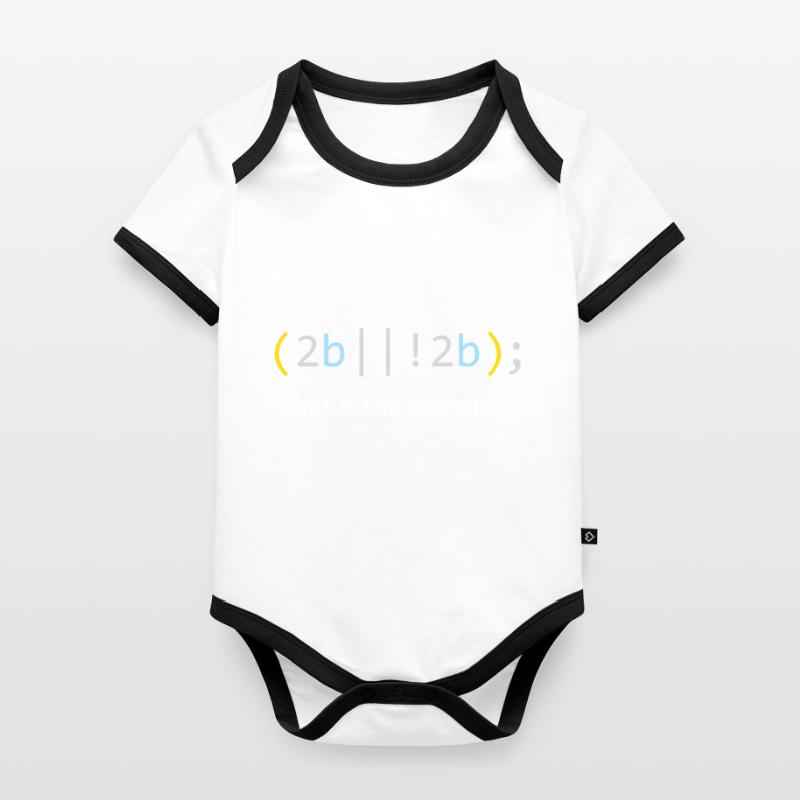 Informaticien Programmeur de code informatique Body Bébé bio contrasté manches courtes