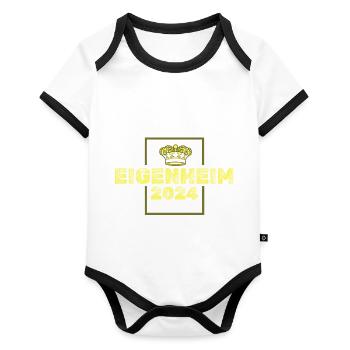 Builder 2024 - Organic Baby Contrasting Bodysuit - white/black  - Front