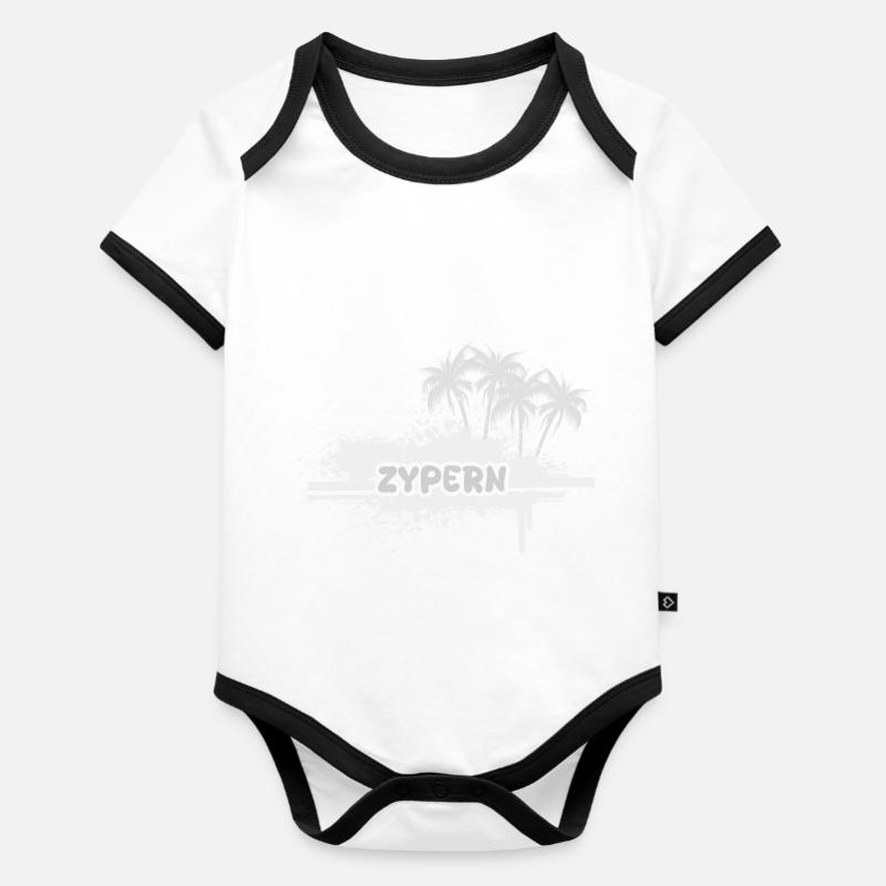 Vacances Chypre Body Bébé bio contrasté manches courtes