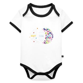 Physics Like Magic But Real Gift - Organic Baby Contrasting Bodysuit - white/black  - Front
