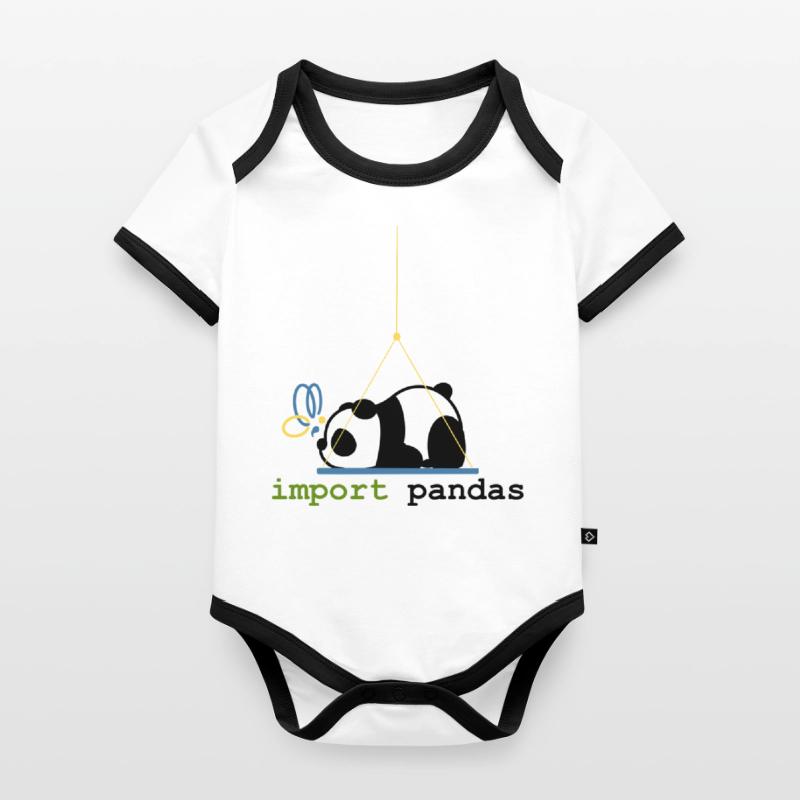 Python Jokes Import Pandas Programming Organic Baby Contrasting Bodysuit