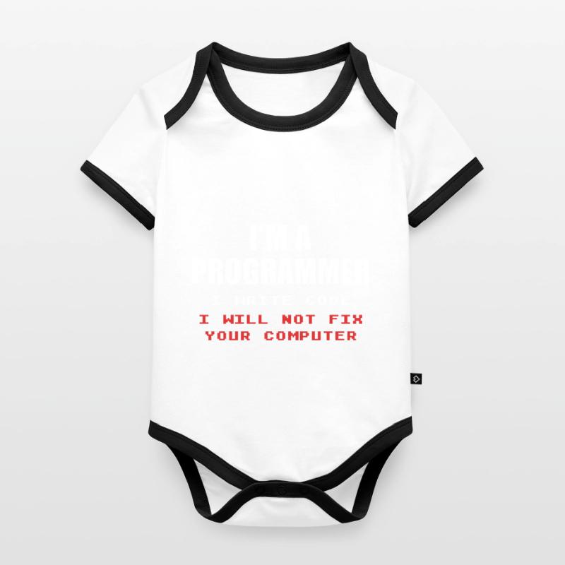 Programmierer Geek Computer Programmierung Coder L Baby Bio-Kurzarm-Kontrastbody