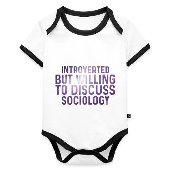 Discussion sur la sociologie Poison introverti - Body Bébé bio contrasté manches courtes - blanc/noir  - Devant