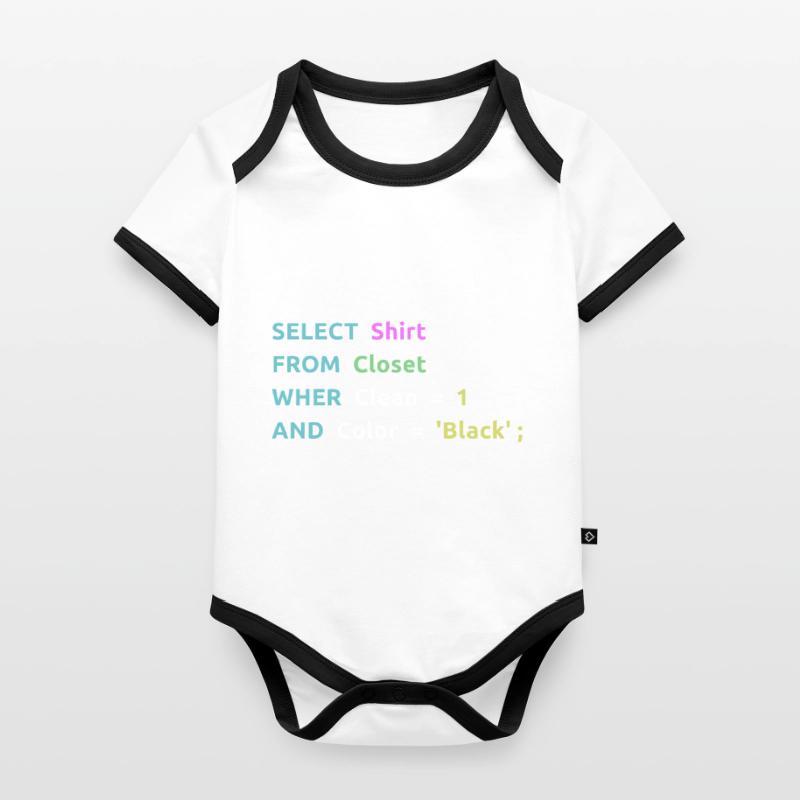 Nerd Computer Computerarbeit Coder Geschenkidee Baby Bio-Kurzarm-Kontrastbody