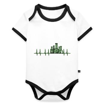 ECG Chemistry Laboratory Technician CTA BTA - Organic Baby Contrasting Bodysuit - white/black  - Front