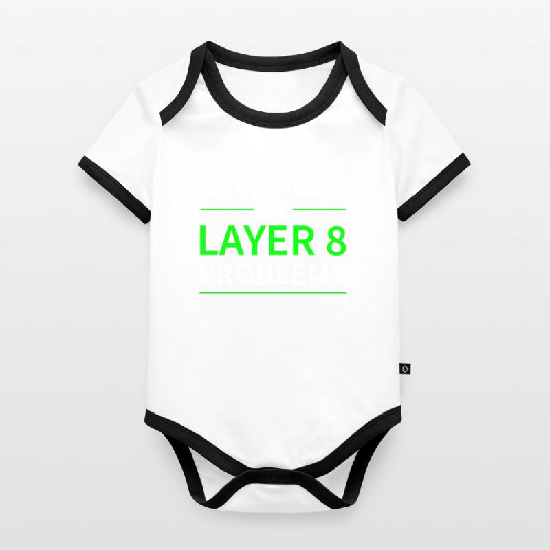 Specialist for layer 8 problems Geschenk Code Baby Bio-Kurzarm-Kontrastbody