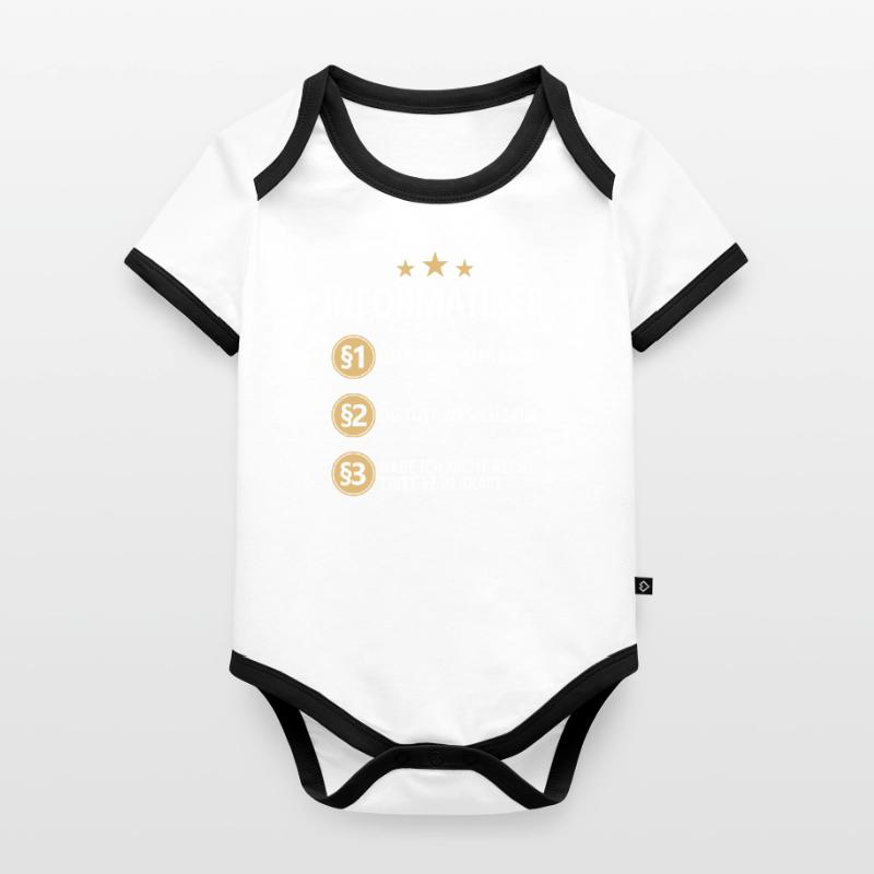 Informatiker Programmierer Informatik Spruch Baby Bio-Kurzarm-Kontrastbody