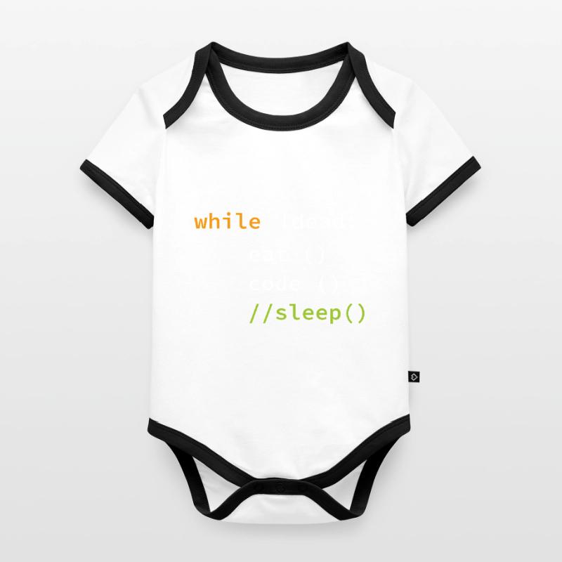 Funny Coding Programmer Gift Organic Baby Contrasting Bodysuit