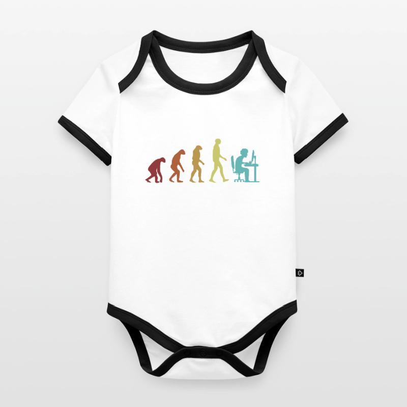 Baby Bio-Kurzarm-Kontrastbody