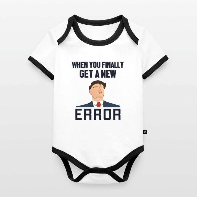 Get a New Error Engineer Full Stack Coder Organic Baby Contrasting Bodysuit