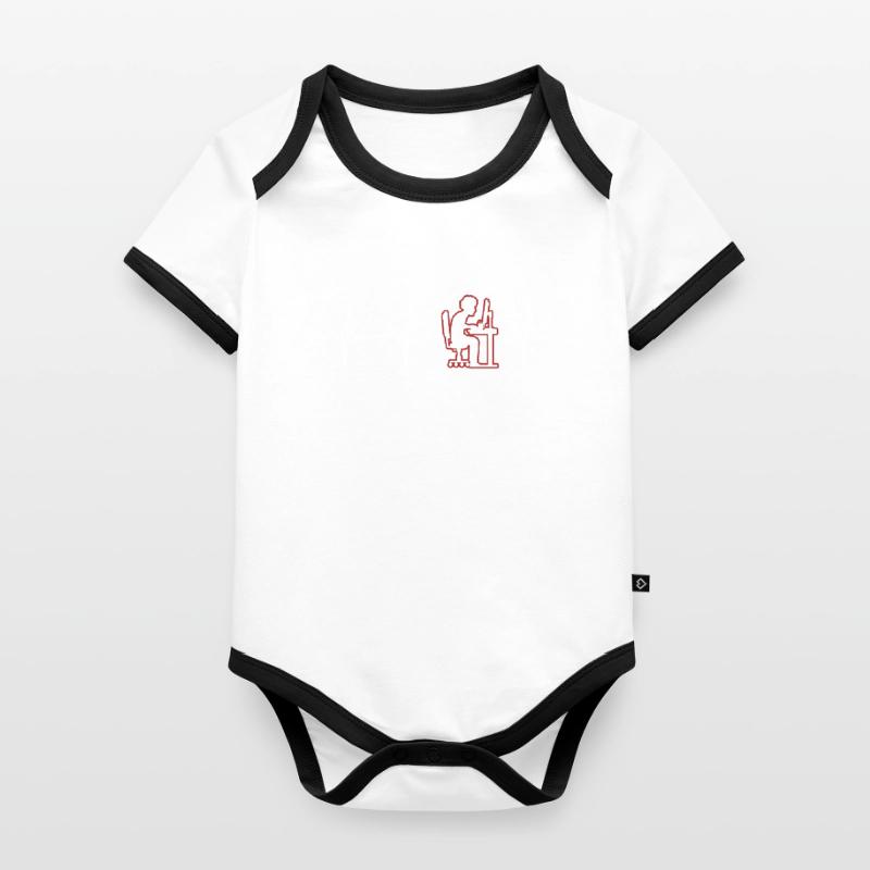 Programmer Heartbeat Softwareentwickler Coder Baby Bio-Kurzarm-Kontrastbody