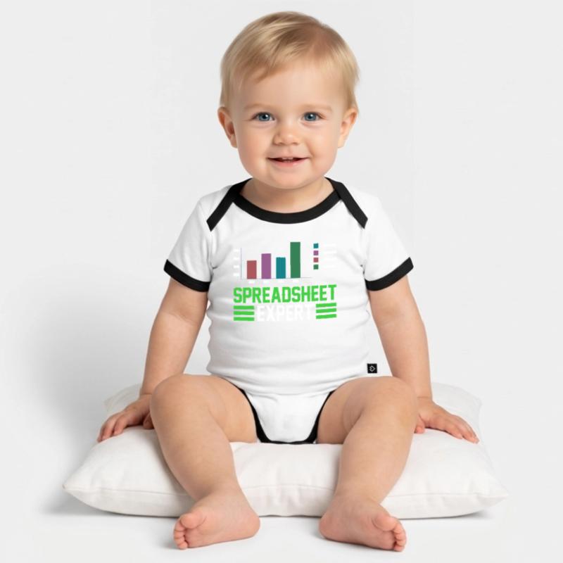 Tableur Expert Table Comptable Body Bébé bio contrasté manches courtes