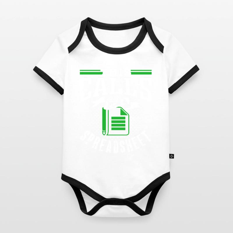 Cela nécessite une table de comptable tableur Body Bébé bio contrasté manches courtes