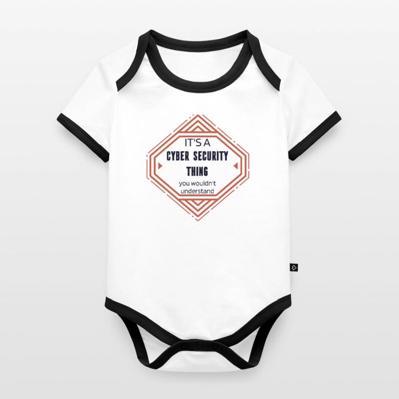 Cybersecurity - IT Security Computer Scientist Organic Baby Contrasting Bodysuit