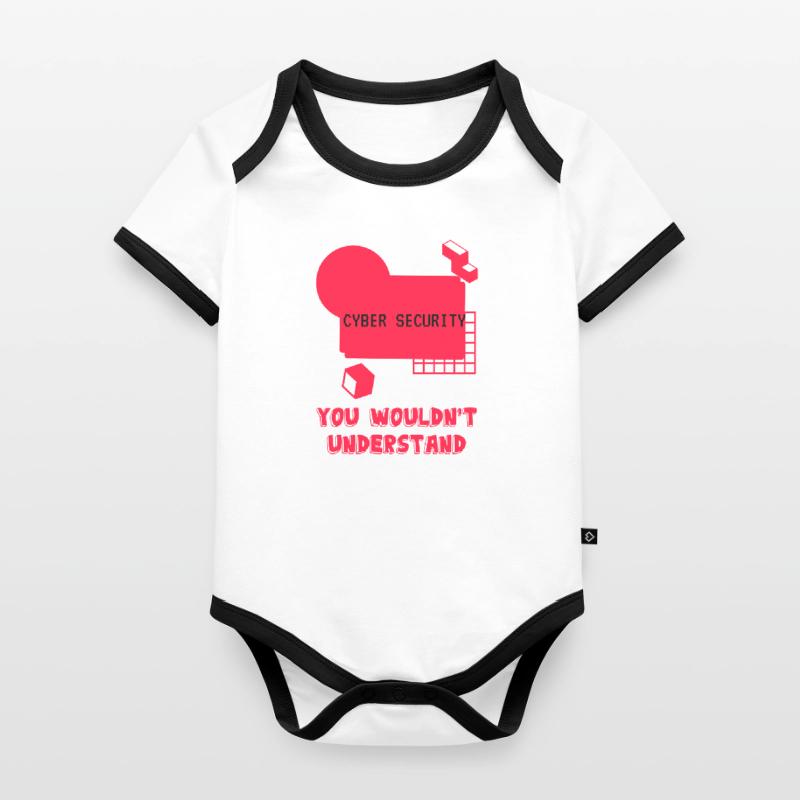 Cybersecurity - IT Security Computer Scientist Organic Baby Contrasting Bodysuit