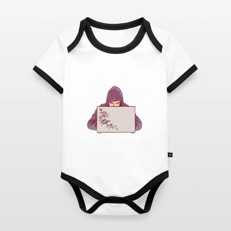 Cybersecurity - IT Security Computer Scientist Organic Baby Contrasting Bodysuit