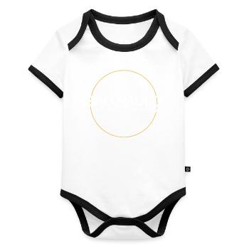 Sao Paulo Saying - Organic Baby Contrasting Bodysuit - white/black  - Front