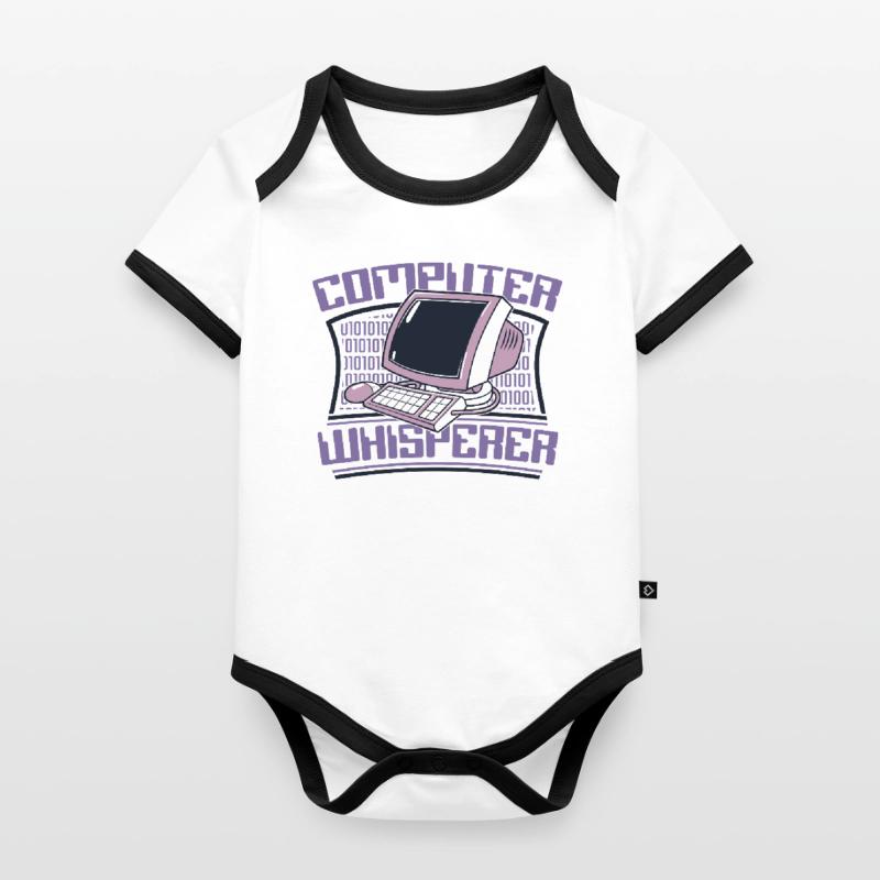 Computer Whisperer Admin IT Operations Administrator Organic Baby Contrasting Bodysuit