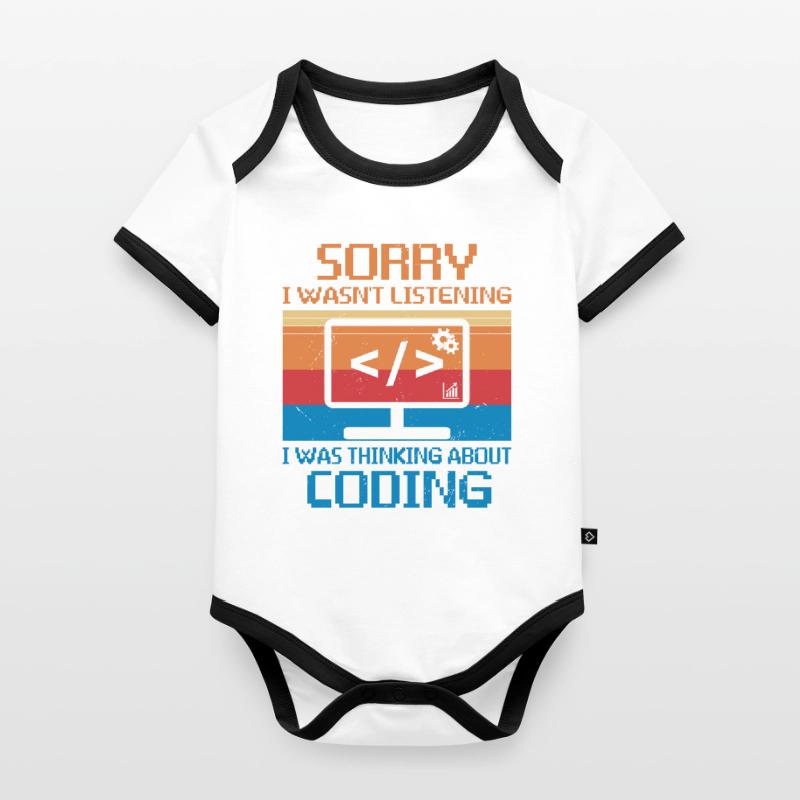 Web Developer Website Development IT Programmer Organic Baby Contrasting Bodysuit