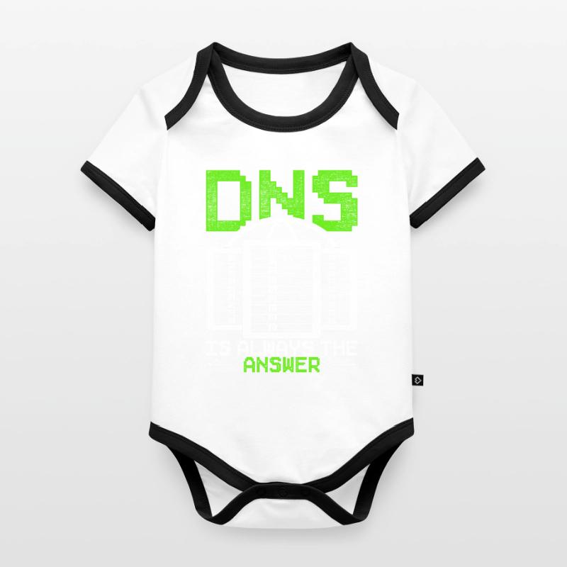 Network Administrator Programmer Organic Baby Contrasting Bodysuit