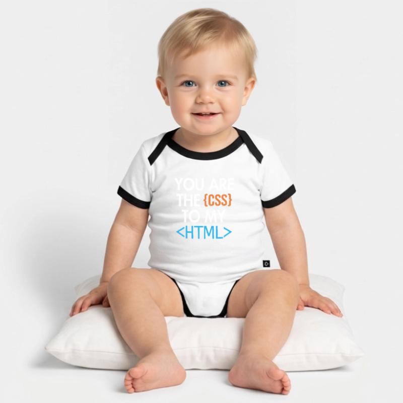 You are the CSS to my HTML Developer Coder Organic Baby Contrasting Bodysuit