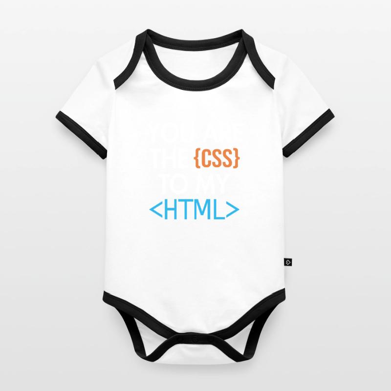 Vous êtes le CSS de mon HTML Developer Coder Body Bébé bio contrasté manches courtes