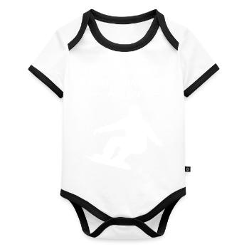 Fast Boarder - Cadeau - Body Bébé bio contrasté manches courtes - blanc/noir  - Devant