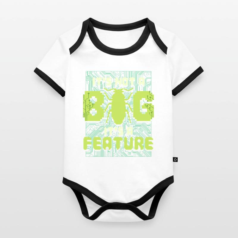 It's Not A Bug It's A Feature Programmierer Baby Bio-Kurzarm-Kontrastbody