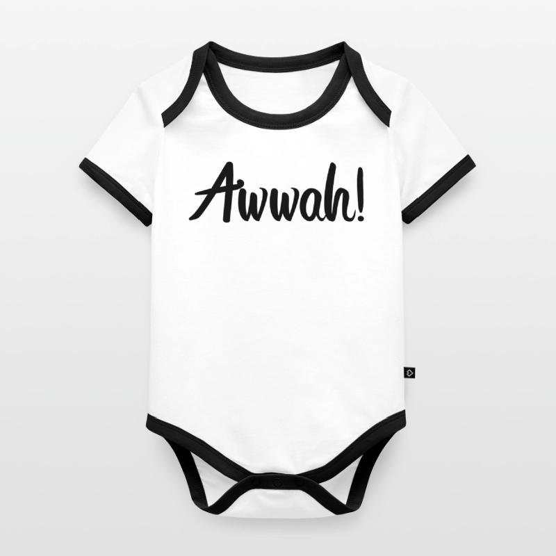 Awwah Baby Bio-Kurzarm-Kontrastbody
