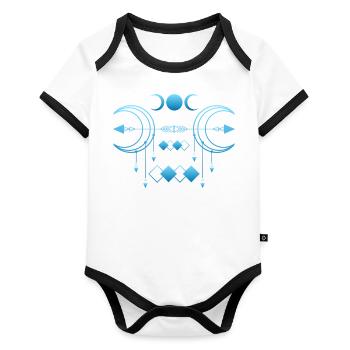 Sign Symbolism - Organic Baby Contrasting Bodysuit - white/black  - Front