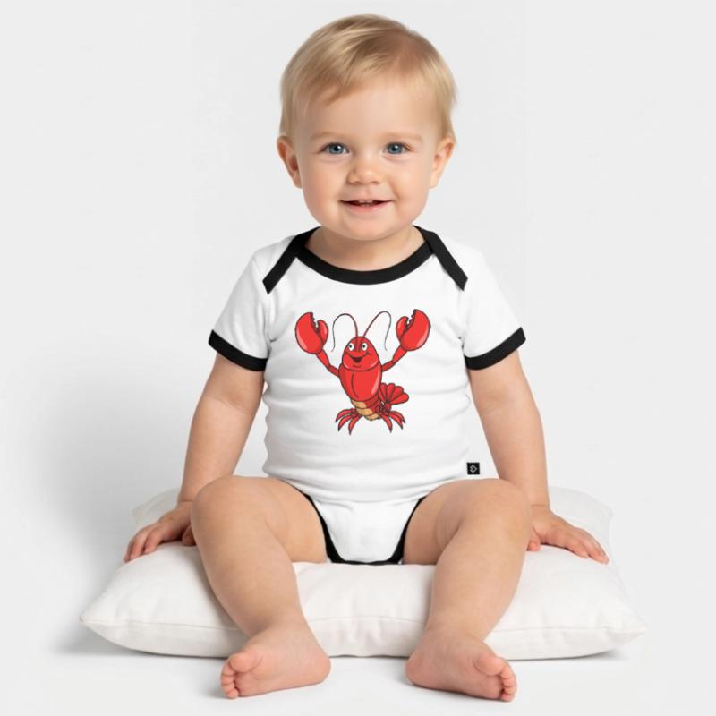 Hummer Baby Bio-Kurzarm-Kontrastbody