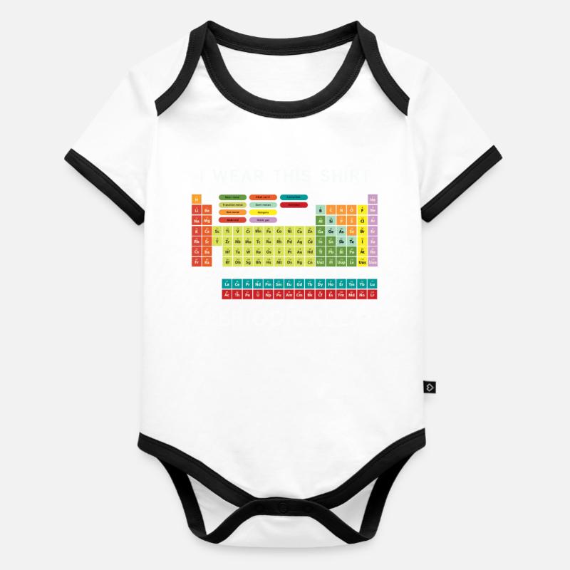 Chemist element studying chemistry joke fun gift Organic Baby Contrasting Bodysuit