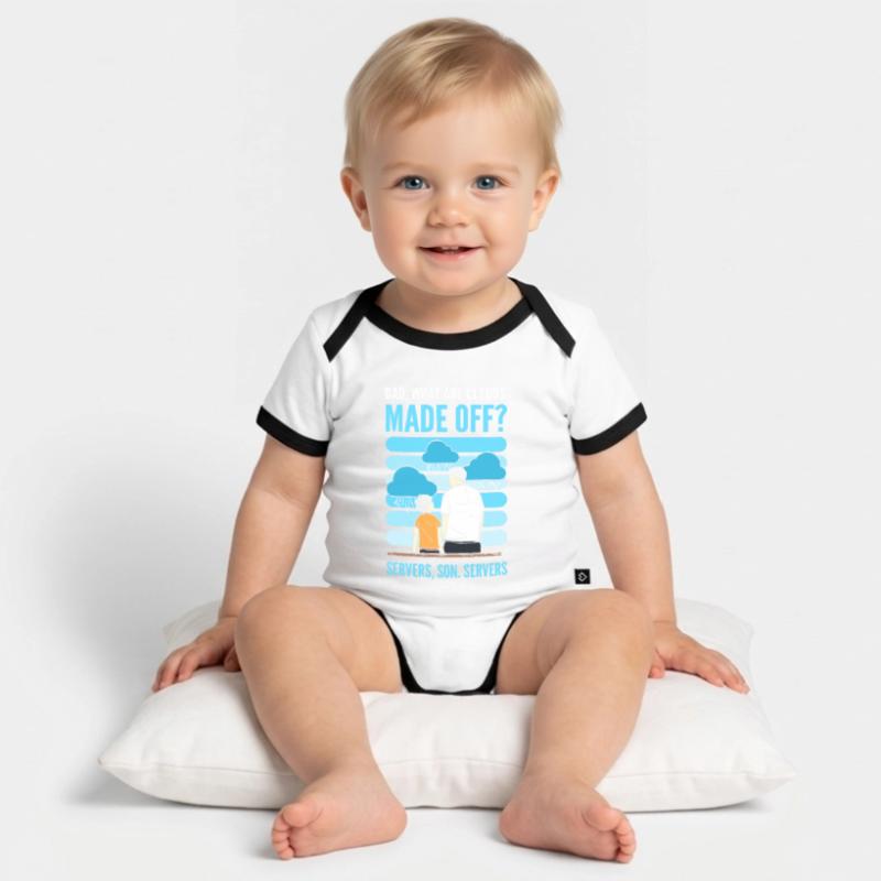 Quels sont les nuages faits de programmeur de programmation Body Bébé bio contrasté manches courtes
