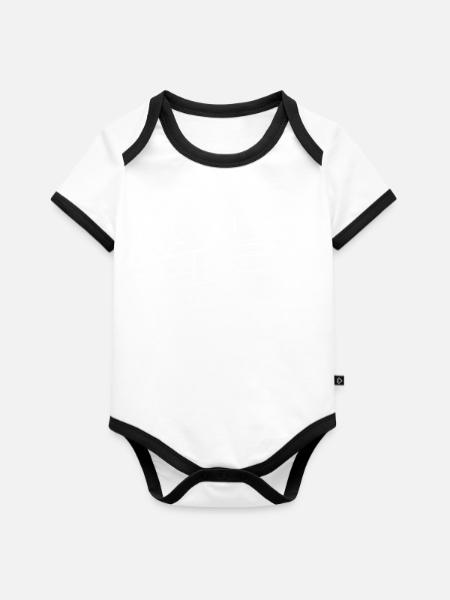 Urban Sketch Spreebrücke w - Organic Baby Contrasting Bodysuit - white/black