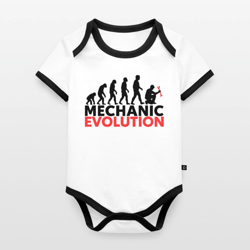 Mechanic Evolution Screwdriver Organic Baby Contrasting Bodysuit