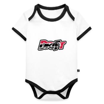 Drift Motorsport Hooning - Body Bébé bio contrasté manches courtes - blanc/noir  - Devant
