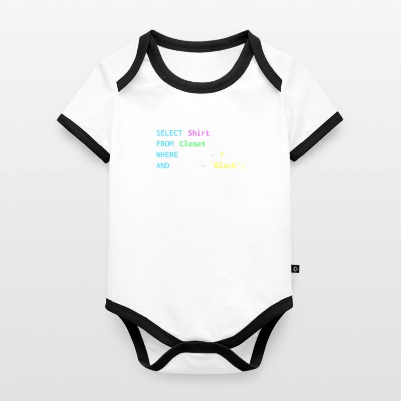 Lustiges SQL-Design für SQL-Programmierer, DBA, Baby Bio-Kurzarm-Kontrastbody
