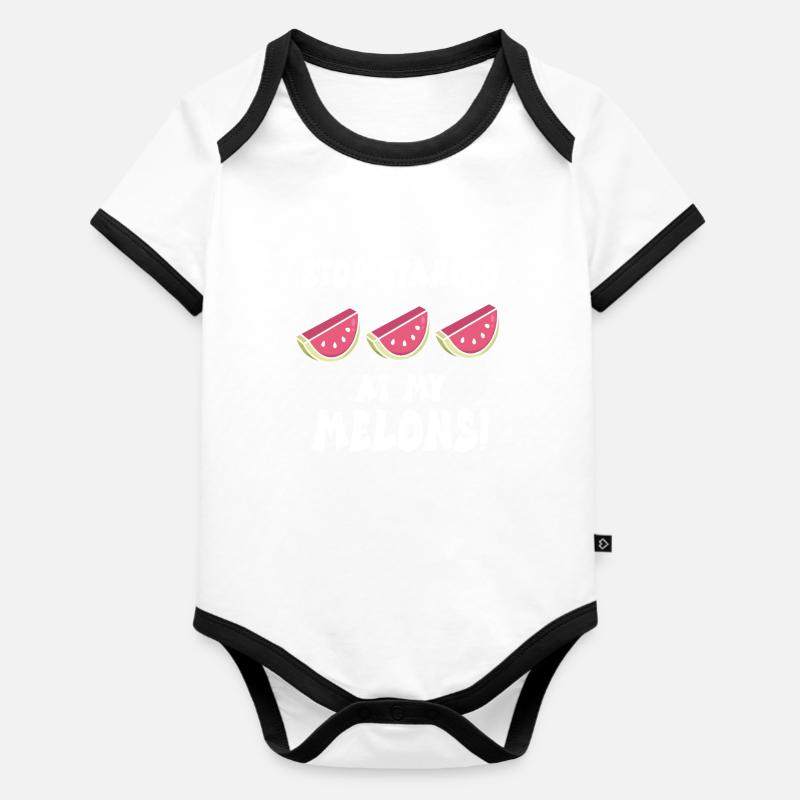 Vacances Body Bébé bio contrasté manches courtes