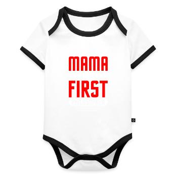 Philosophy - Organic Baby Contrasting Bodysuit - white/black  - Front