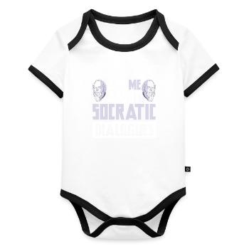 Philosophy - Organic Baby Contrasting Bodysuit - white/black  - Front
