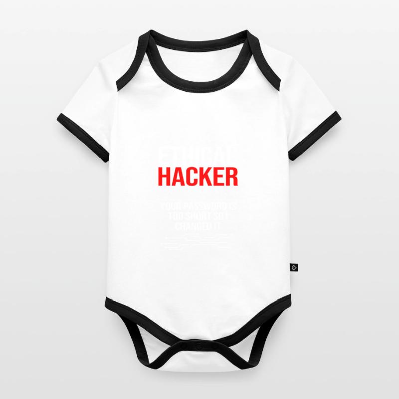 Cybersecurity Cyber Programmierer Hacker Baby Bio-Kurzarm-Kontrastbody
