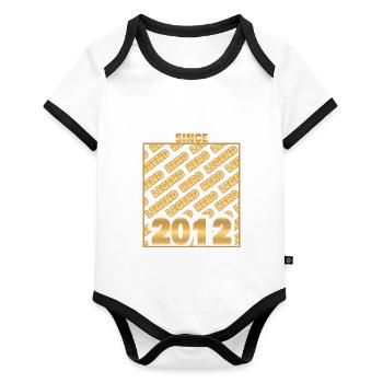 Legend 2012 - Organic Baby Contrasting Bodysuit - white/black  - Front