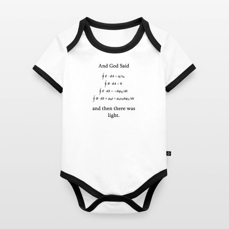 Maxwell equations god light physics nerd science Organic Baby Contrasting Bodysuit