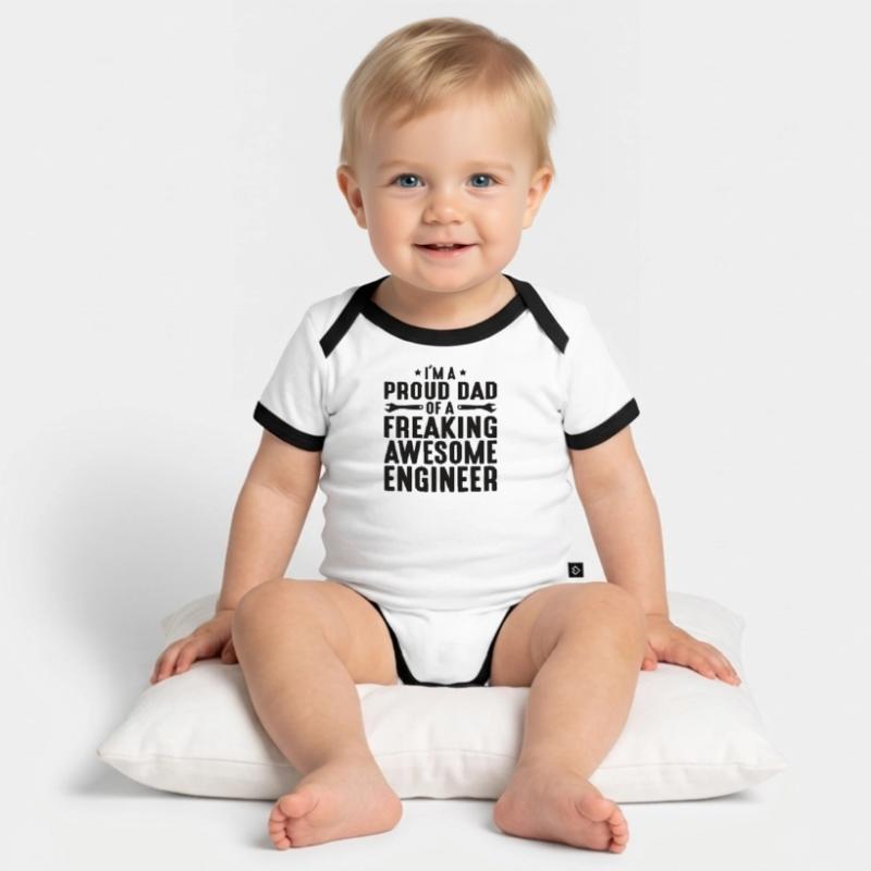 Engineer Brain Mechanical Engineering Electrical Engineering Son Organic Baby Contrasting Bodysuit